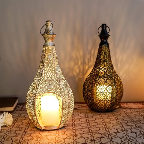 Moroccan Metal Lantern Table Lamp