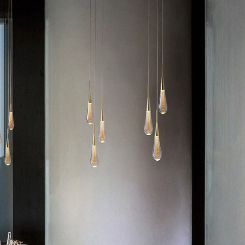 Crystal Teardrop Pendant Light for Bedrooms, Dining Rooms, and Lounges