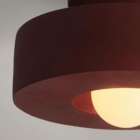 Ceiling Light with Layered Resin Form and Nordic LED Design
