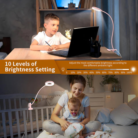 Clip-On LED Desk Lamps with Flexible Necks and Dimming