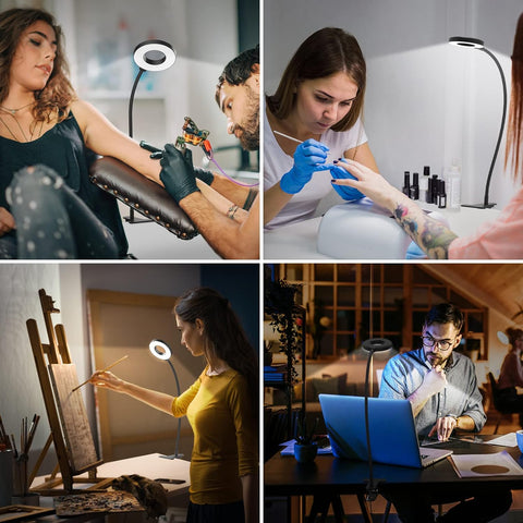 Clip-On LED Desk Lamps with Flexible Necks and Dimming