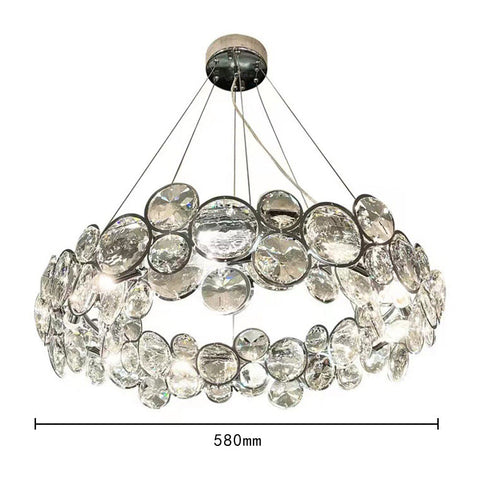 Glass Bubble Chandelier with Stainless Steel Frame