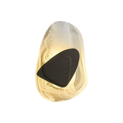 Wall Light with Sculptural Water-Ripple Diffuser