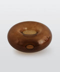 Amber Glass Globe Flush-Mount Ceiling Light