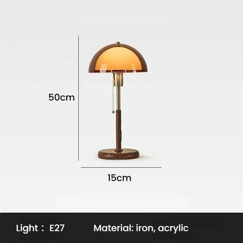 Dome Shade Table Lamp with Pull-Chain Switch
