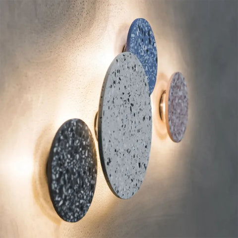Scandinavian Terrazzo LED Wall Lamp with Modern Minimalist Circular Design