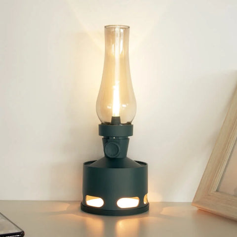LED Lantern with Rechargeable Battery and Dimmable Oil Lamp Design