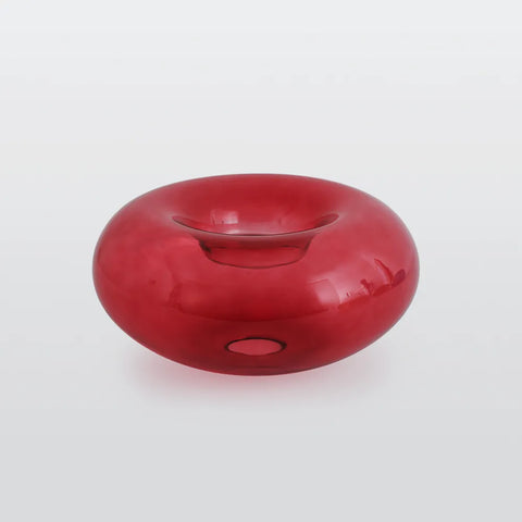 Amber Glass Globe Flush-Mount Ceiling Light