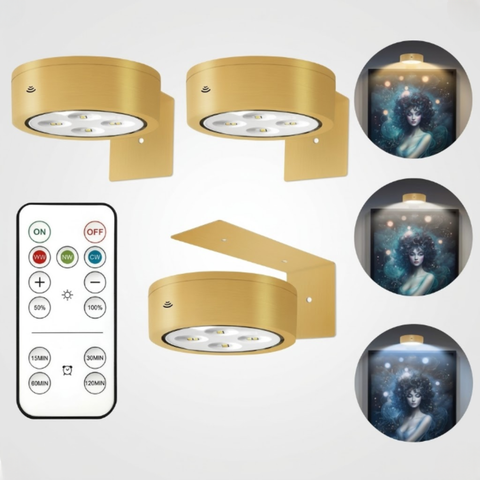 Magnetic Picture Lights with Remote and Adjustable Color Modes
