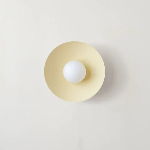 Metal Flush-Mount Ceiling Light with Wide Round Shade