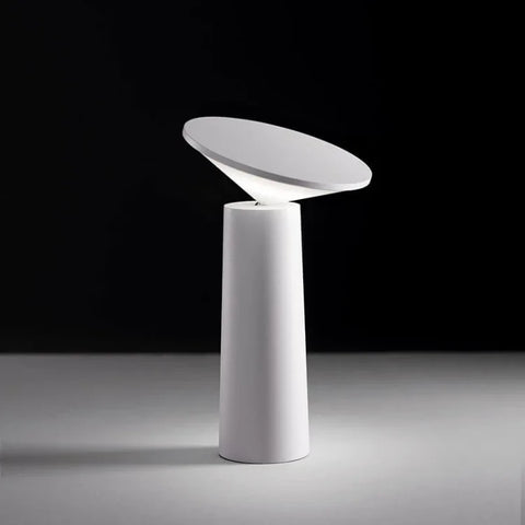 Minimalist Rechargeable LED Table Lamp with 360° Rotating Head and Dimmable Light