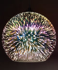 3D Firework Glass Pendant Light with Textured Globe Shade — product view