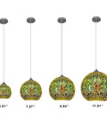 3D Firework Glass Pendant Light with Textured Globe Shade — product view