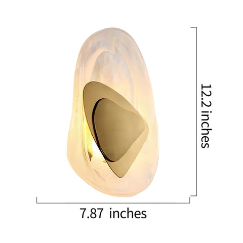 Wall Light with Sculptural Water-Ripple Diffuser