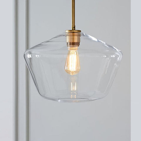 Faceted Glass Pendant Light for Kitchen Island and Dining Lighting