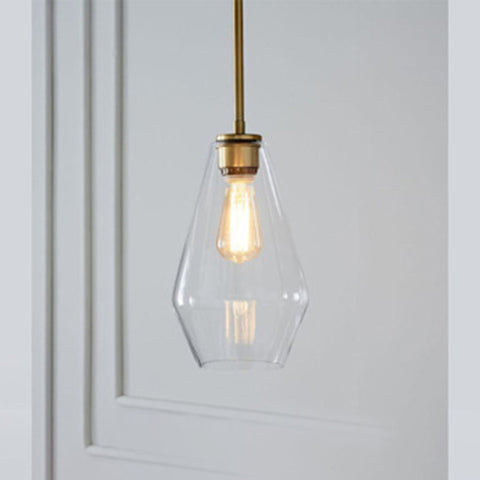 Faceted Glass Pendant Light for Kitchen Island and Dining Lighting