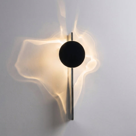 Abstract Sculptural Wall Sconce with Patterned Light