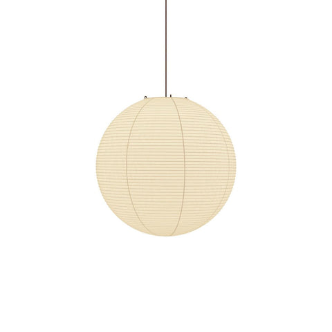 Pendant Light with Round Paper Lantern Shade and Bamboo Frame