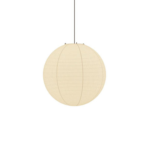 Pendant Light with Round Paper Lantern Shade and Bamboo Frame