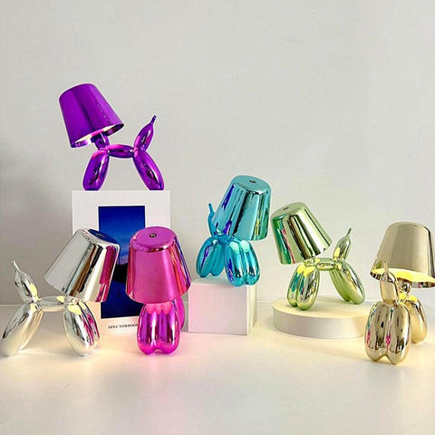 Cordless LED Balloon Dog Table Lamp with Touch Control and Dimming