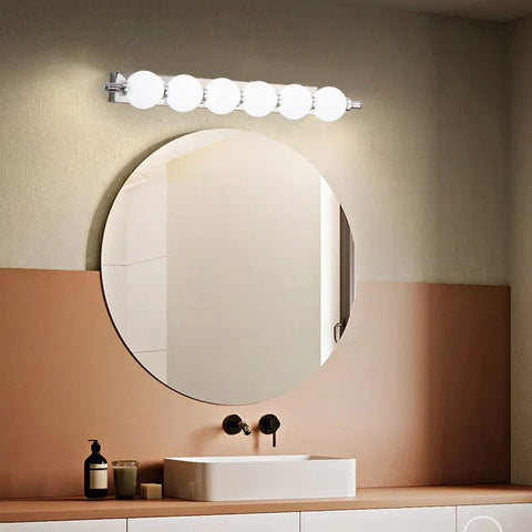 LED Vanity Mirror Light with Globe Shades