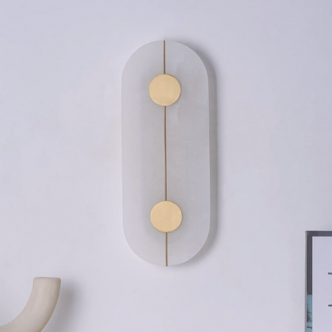 Wall Light with Minimalist Marble Design