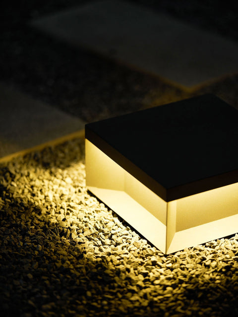 Black Box Outdoor Post Light with Weatherproof Housing