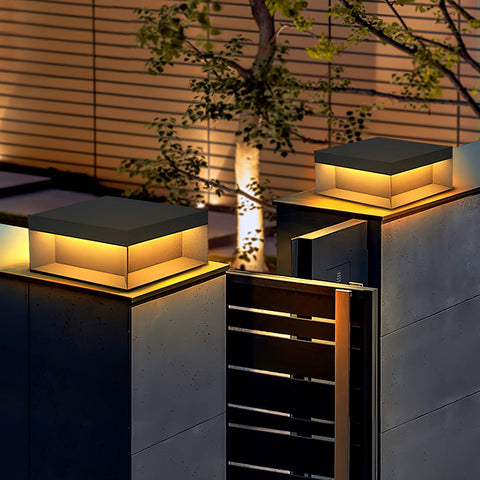 Black Box Outdoor Post Light with Weatherproof Housing
