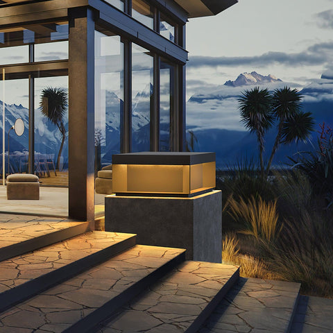 Black Box Outdoor Post Light with Weatherproof Housing