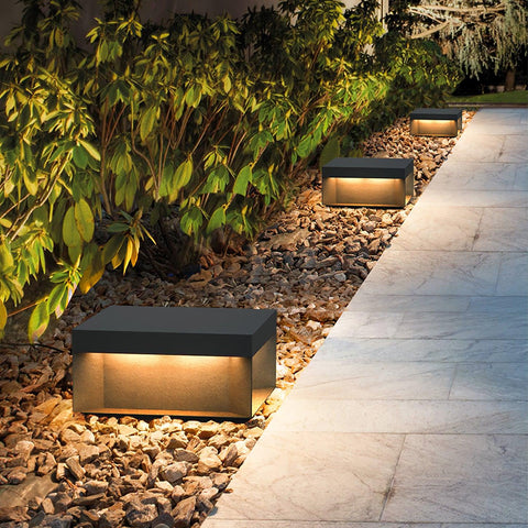 Black Box Outdoor Post Light with Weatherproof Housing
