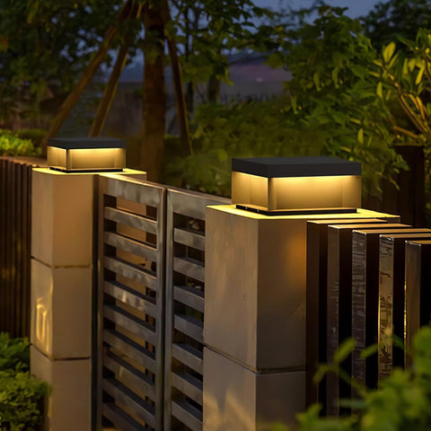 Black Box Outdoor Post Light with Weatherproof Housing
