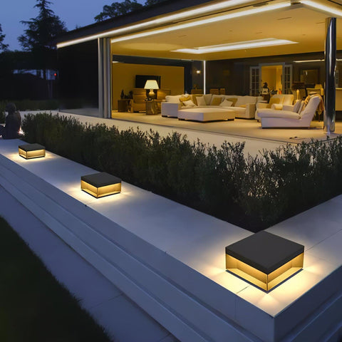 Black Box Outdoor Post Light with Weatherproof Housing