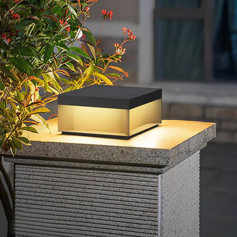Black Box Outdoor Post Light with Weatherproof Housing