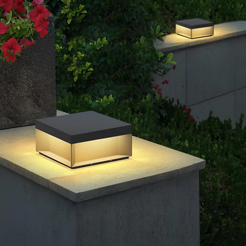 Black Box Outdoor Post Light with Weatherproof Housing