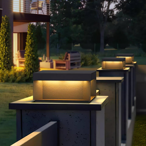 Black Box Outdoor Post Light with Weatherproof Housing
