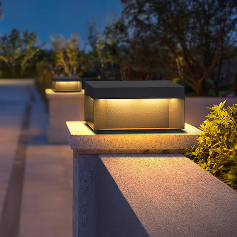Black Box Outdoor Post Light with Weatherproof Housing