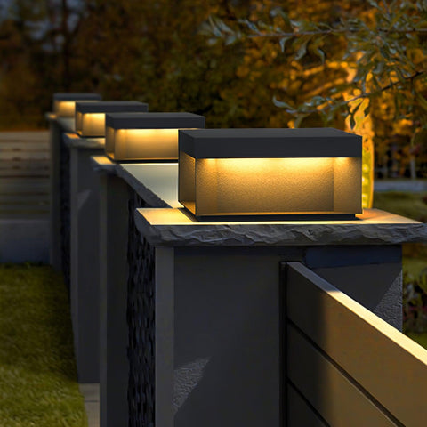Black Box Outdoor Post Light with Weatherproof Housing