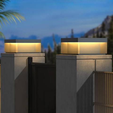 Black Box Outdoor Post Light with Weatherproof Housing