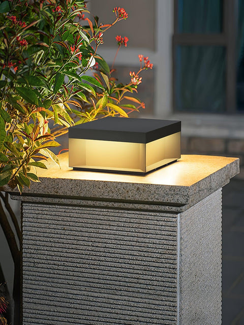 Black Box Outdoor Post Light with Weatherproof Housing