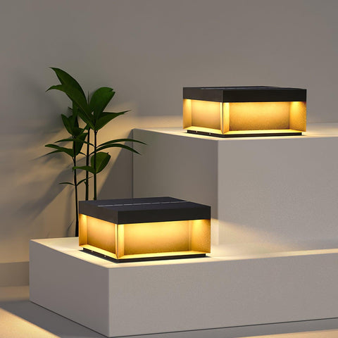 Black Box Outdoor Post Light with Weatherproof Housing