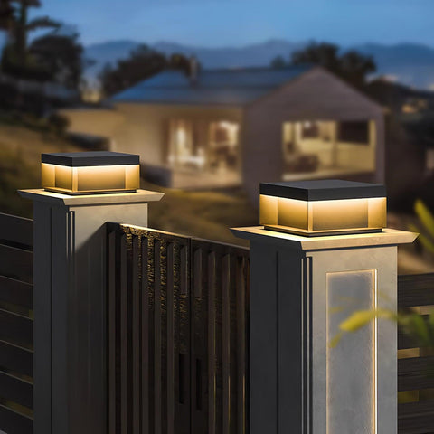 Black Box Outdoor Post Light with Weatherproof Housing