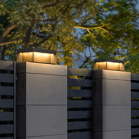 Black Box Outdoor Post Light with Weatherproof Housing