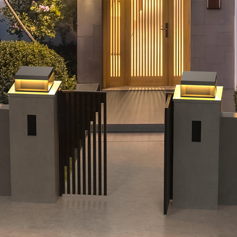 Black Box Outdoor Post Light with Weatherproof Housing