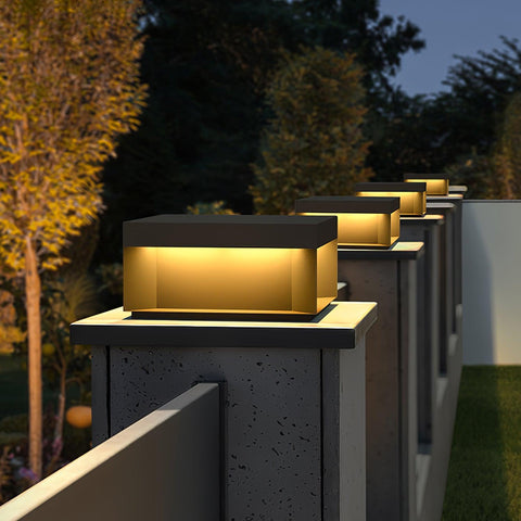 Black Box Outdoor Post Light with Weatherproof Housing