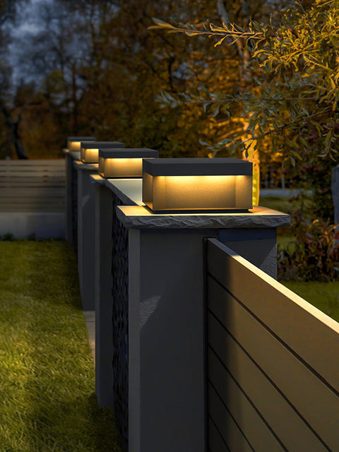 Black Box Outdoor Post Light with Weatherproof Housing