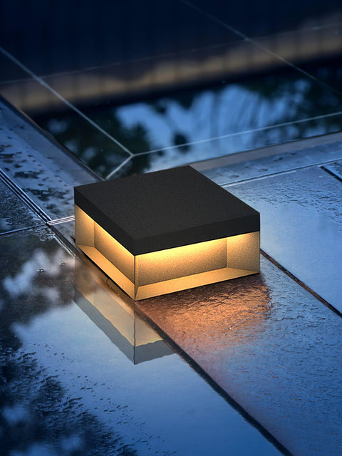 Black Box Outdoor Post Light with Weatherproof Housing
