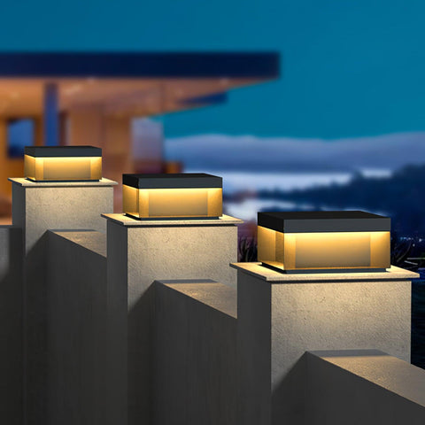 Black Box Outdoor Post Light with Weatherproof Housing