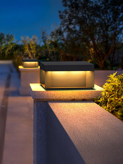 Black Box Outdoor Post Light with Weatherproof Housing