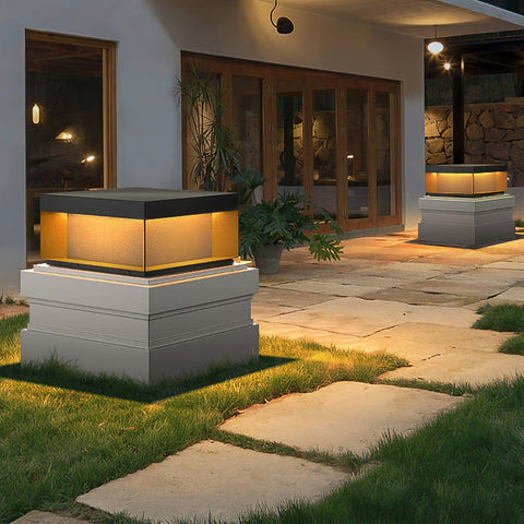 Black Box Outdoor Post Light with Weatherproof Housing
