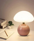 Mushroom-Shaped Ceramic LED Table Lamp with Color Modes — product view